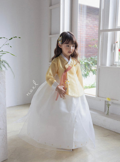 Su-A Dangui Hanbok in Yellow/White - (100 Days to 10 Years)