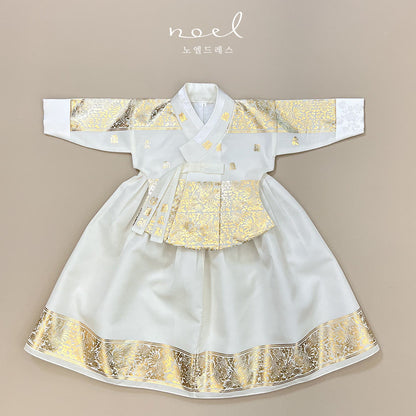 Su-bin Hanbok in White/Gold