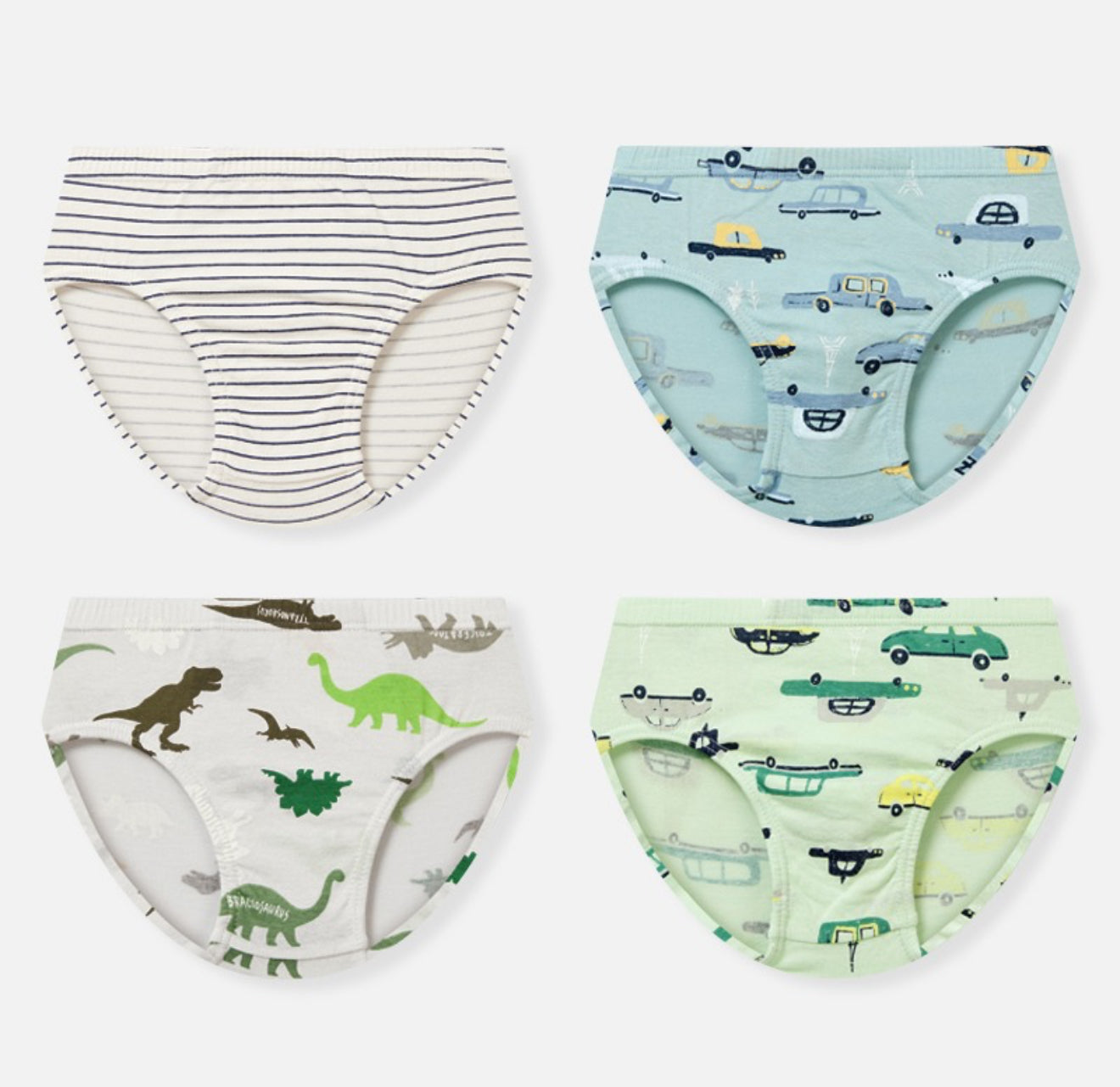 UniFriend Boys' Cotton Underpants - Cars and Dinosaurs