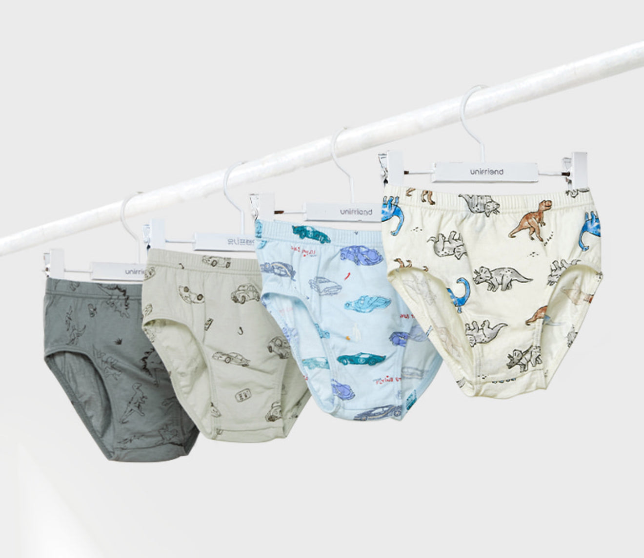 UniFriend Boys' Cotton Underpants - Cars and Dinosaurs 2