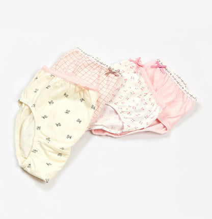 UniFriend Girls' Cotton Underpants - Cherries