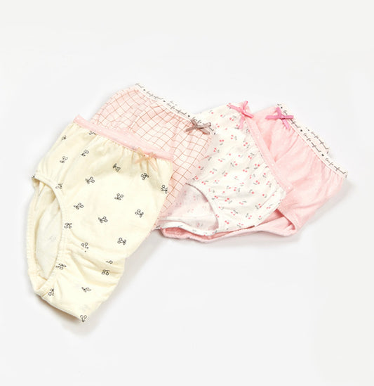 UniFriend Girls' Cotton Underpants - Cherries