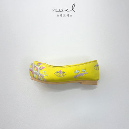 Yellow Floral Hanbok Shoes