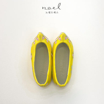 Yellow Floral Hanbok Shoes