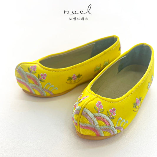Yellow Floral Hanbok Shoes